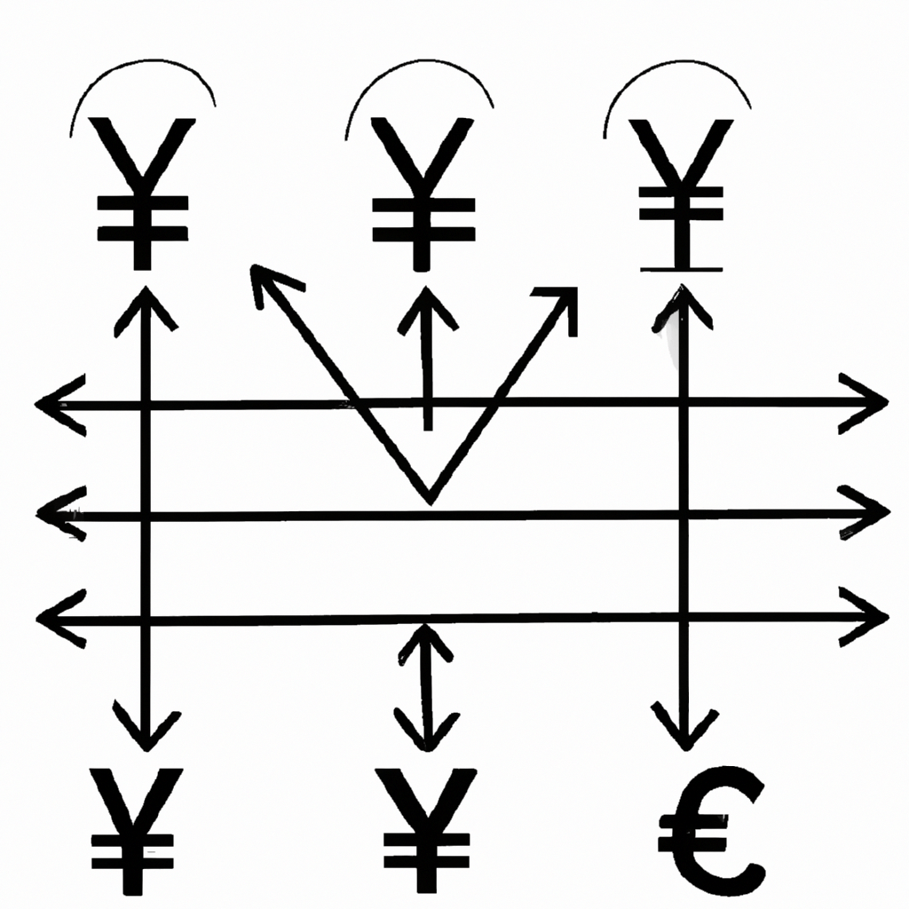 A chart with various currency symbols.