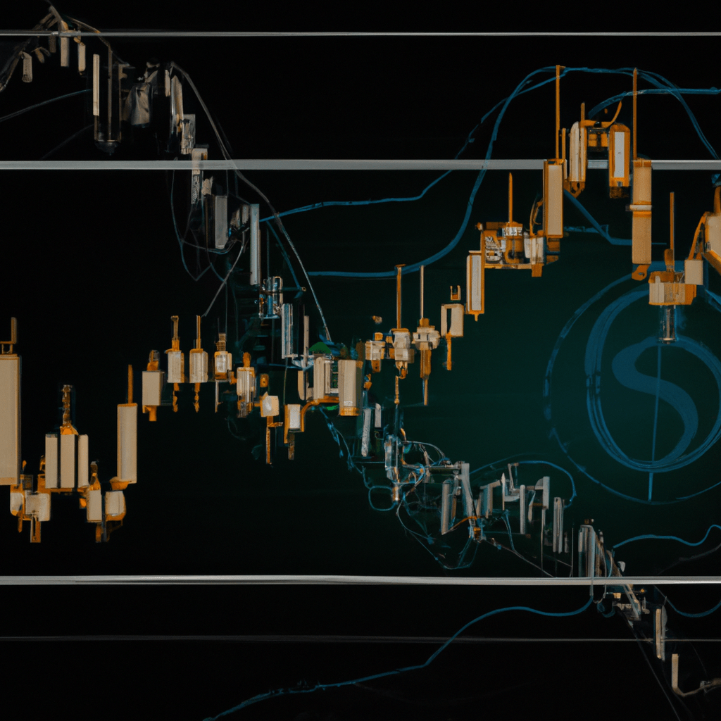 A collage of candlestick patterns, Fibonacci retracement levels, and wave patterns overlaid on a forex price chart.