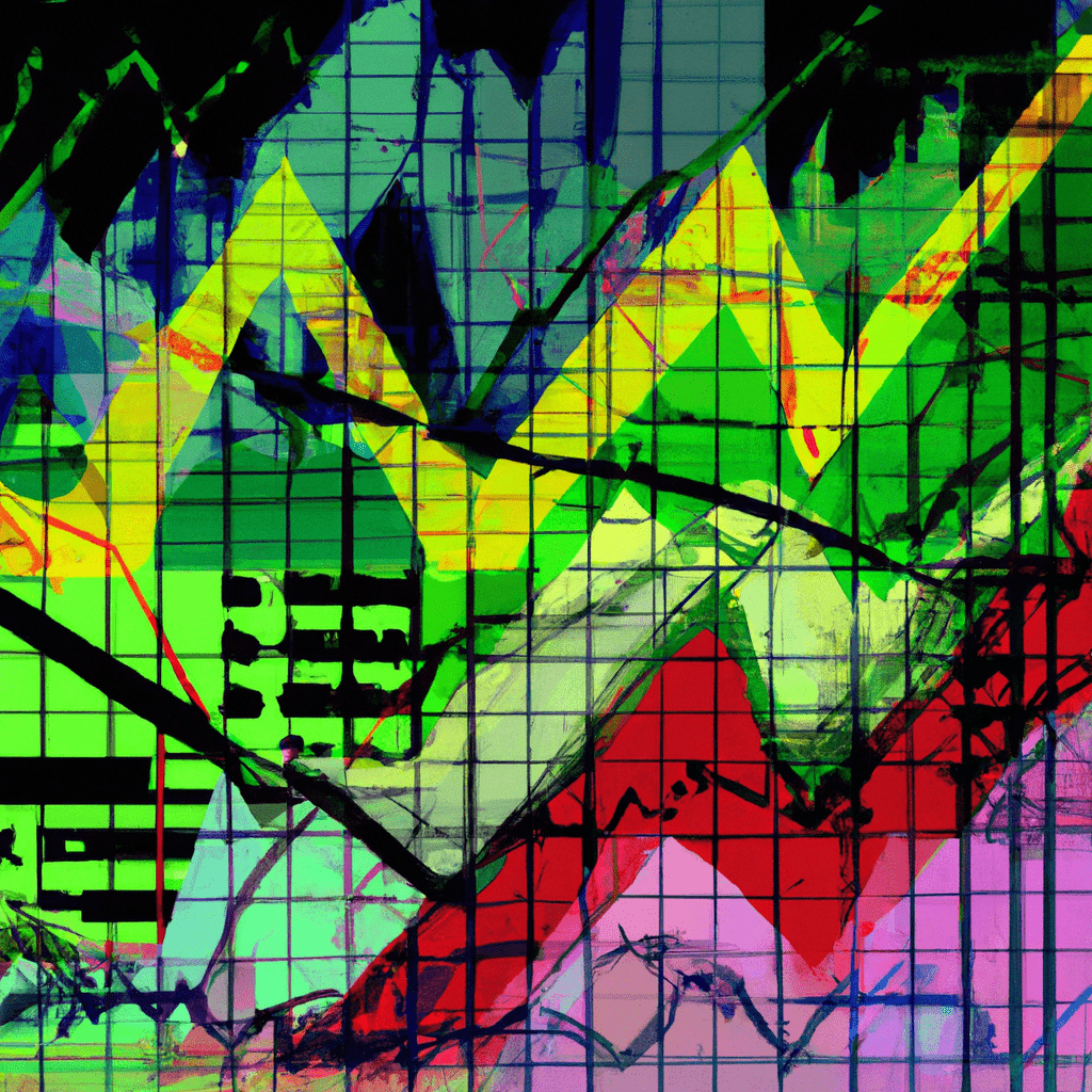 A collage of colorful graphs representing various financial market indexes and sector indices.