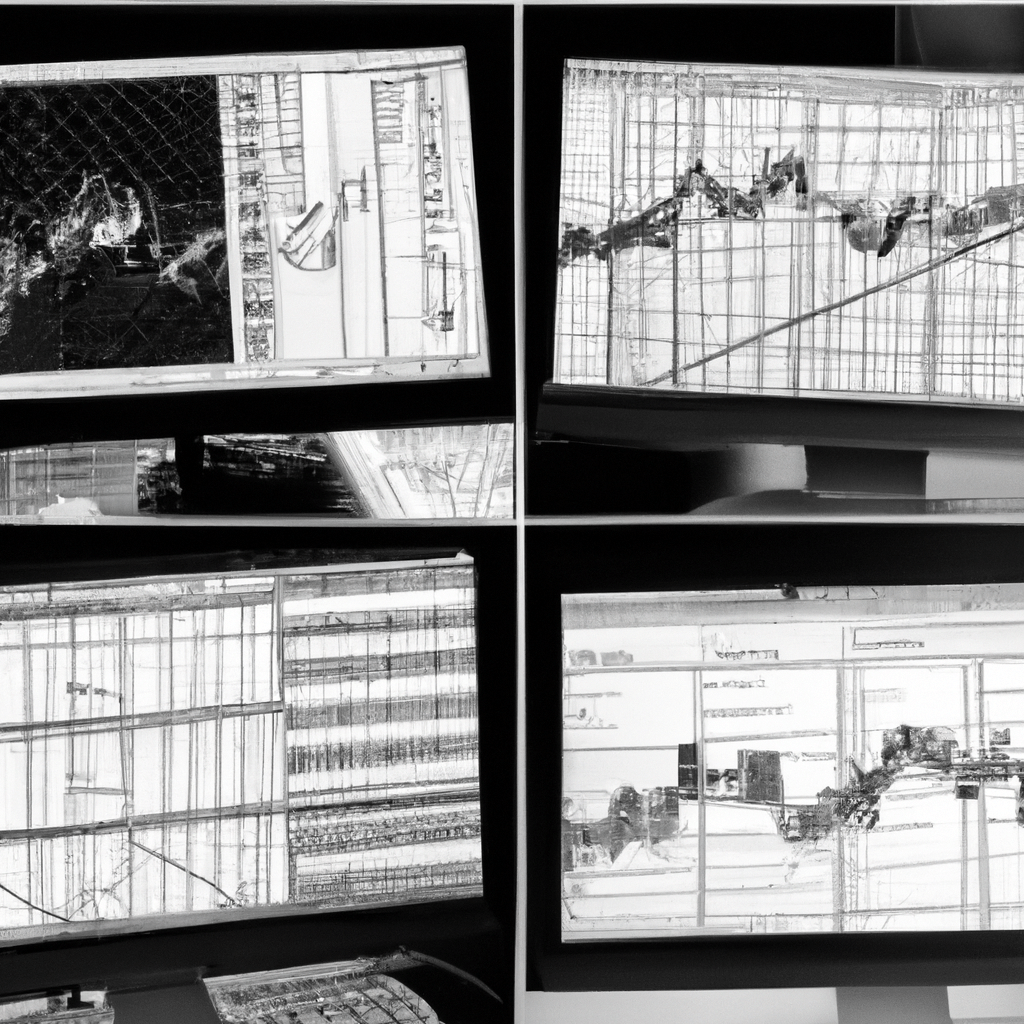 A collage of computer screens displaying various forex trading charts and indicators.