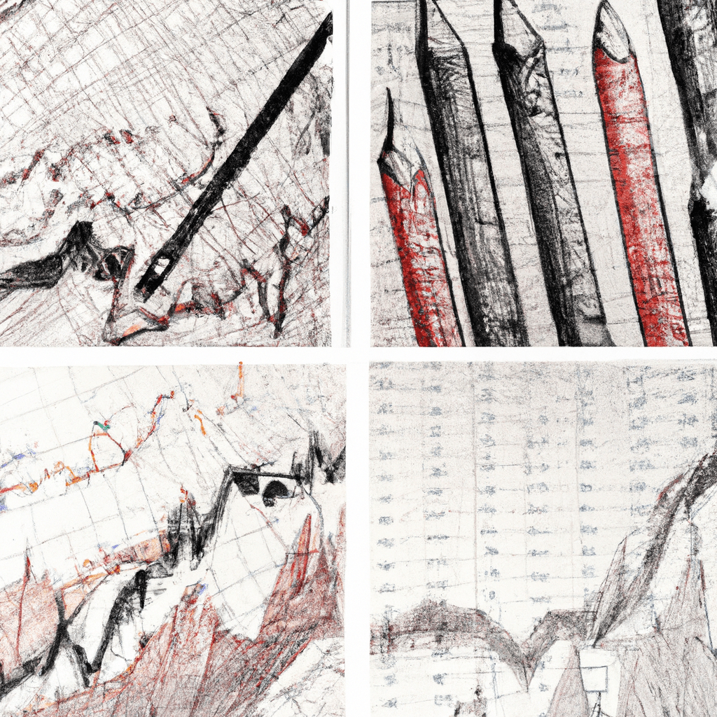 A collage of stock market graphs.