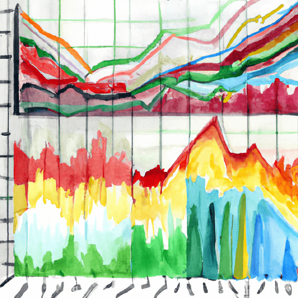 A colorful graph displaying various financial market indices representing different sectors and regions.