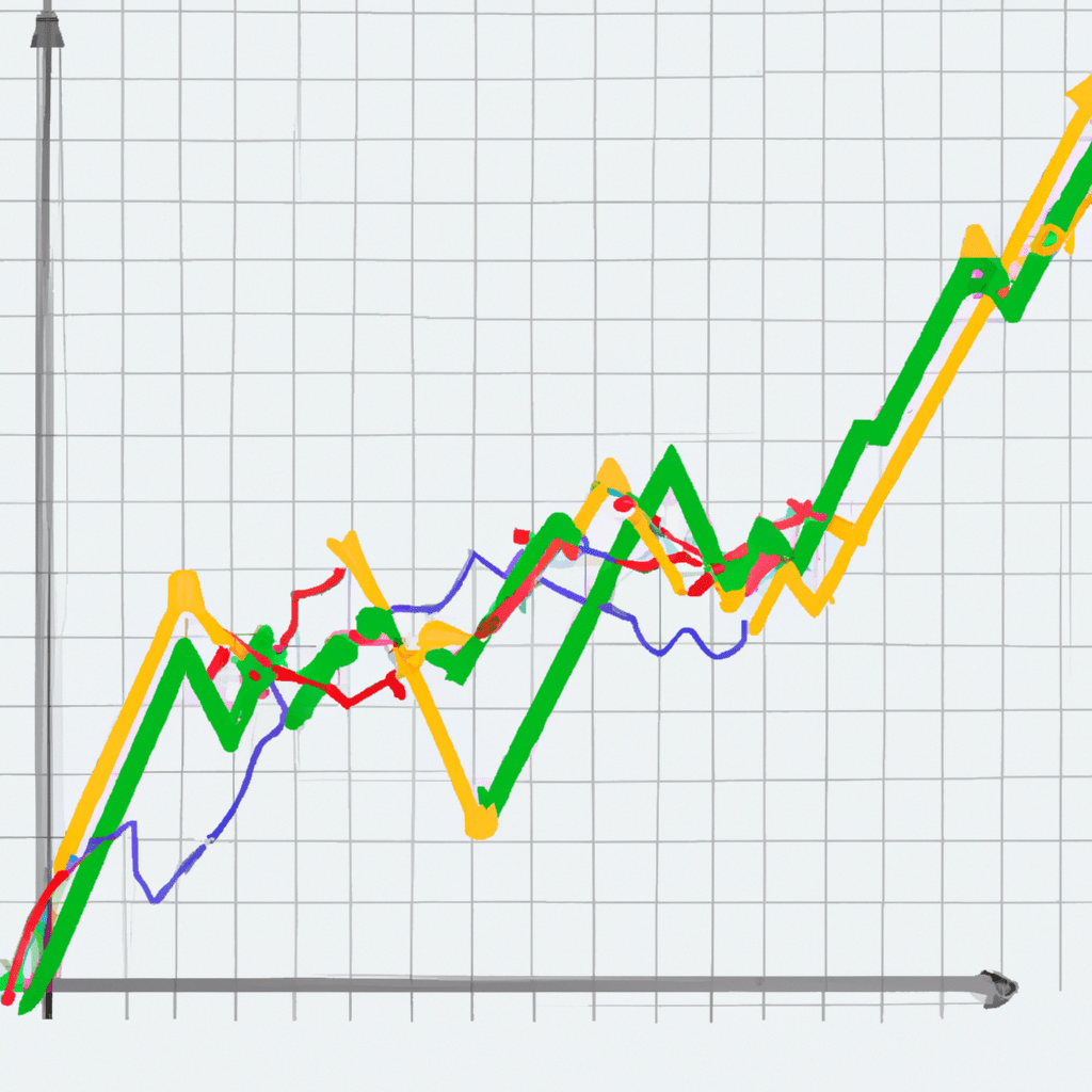 A colorful line graph showing the upward trend of a financial market index.