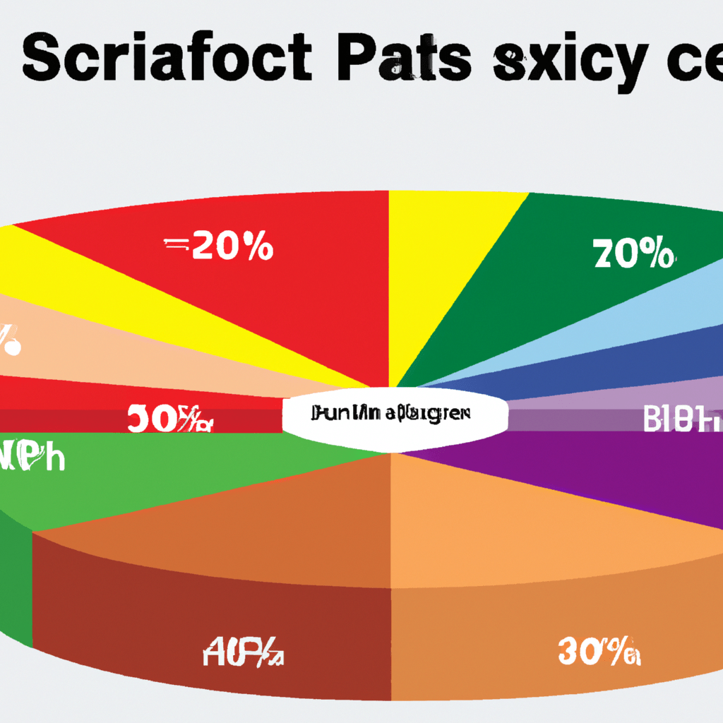 A colorful pie chart displaying the percentages of each sector index.