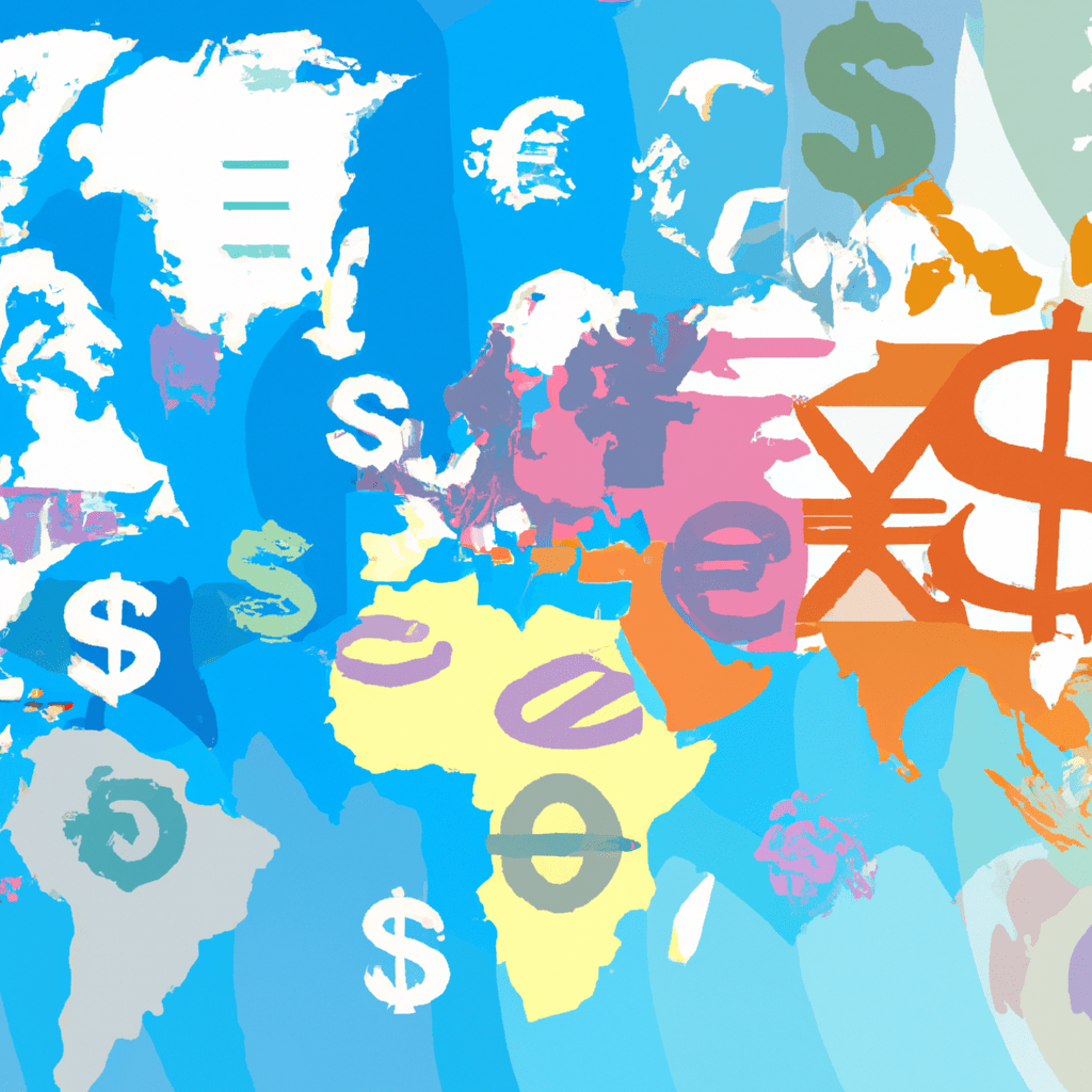 a colorful world map with currency symbo 1024x1024 43246757