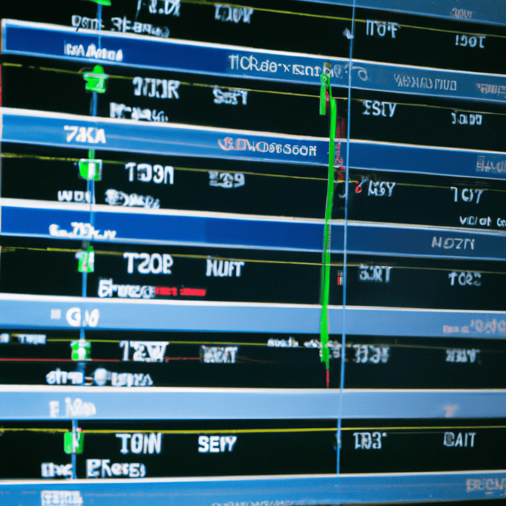 A digital screen showing various forex charts, indicators, and trading signals.