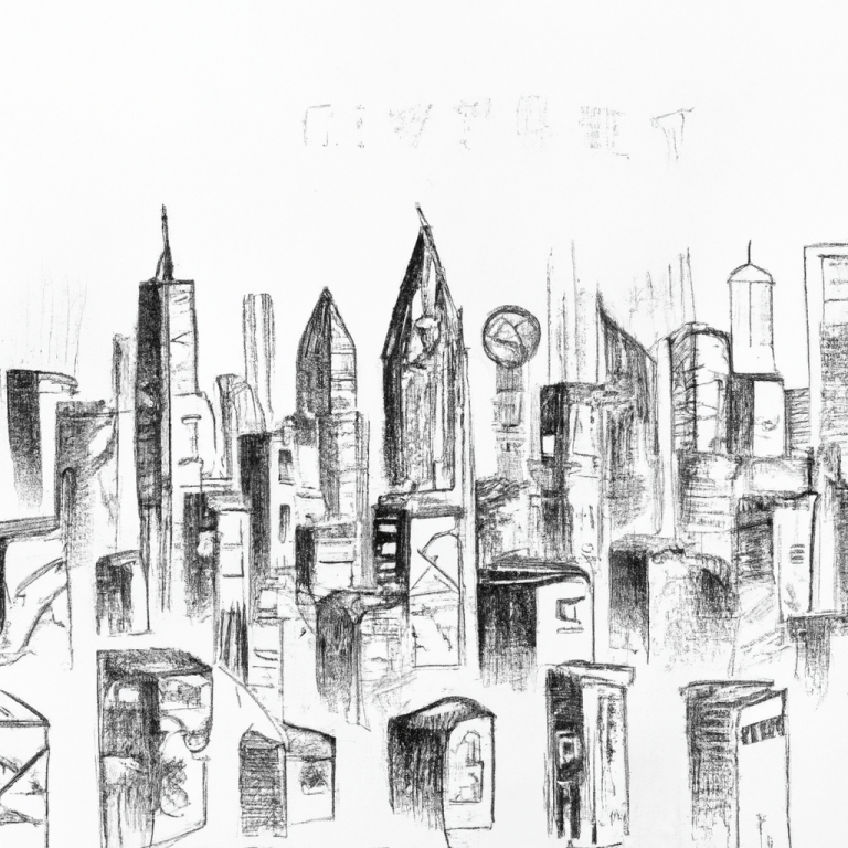 a futuristic city skyline with various c 1024x1024 48329819