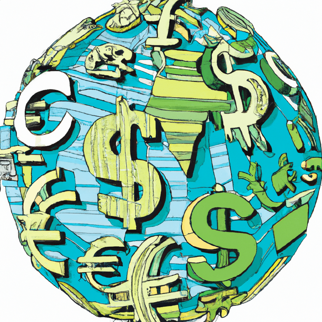 a globe made of currency symbols cartoon 1024x1024 91808614