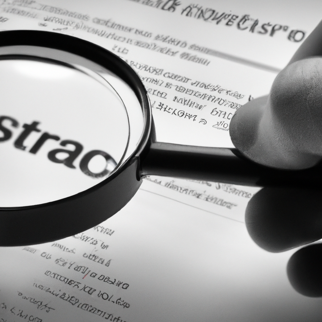 A hand holding a magnifying glass over a futures contract.