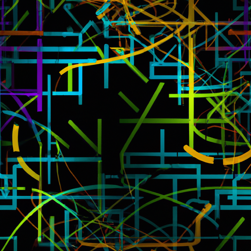 A multi-colored maze representing the complexities of futures and options trading.