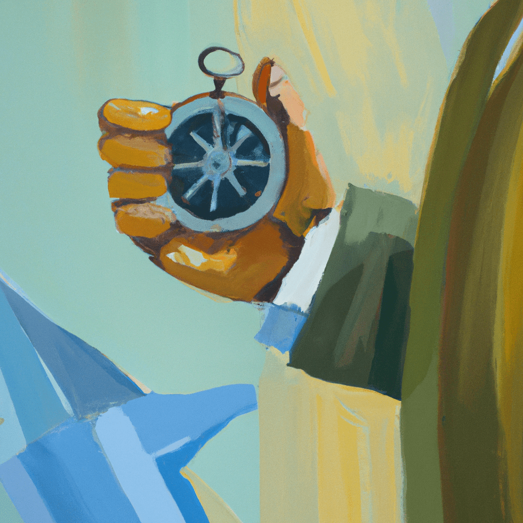 A person holding a compass, representing the guide and direction needed to navigate the complex world of futures options trading.