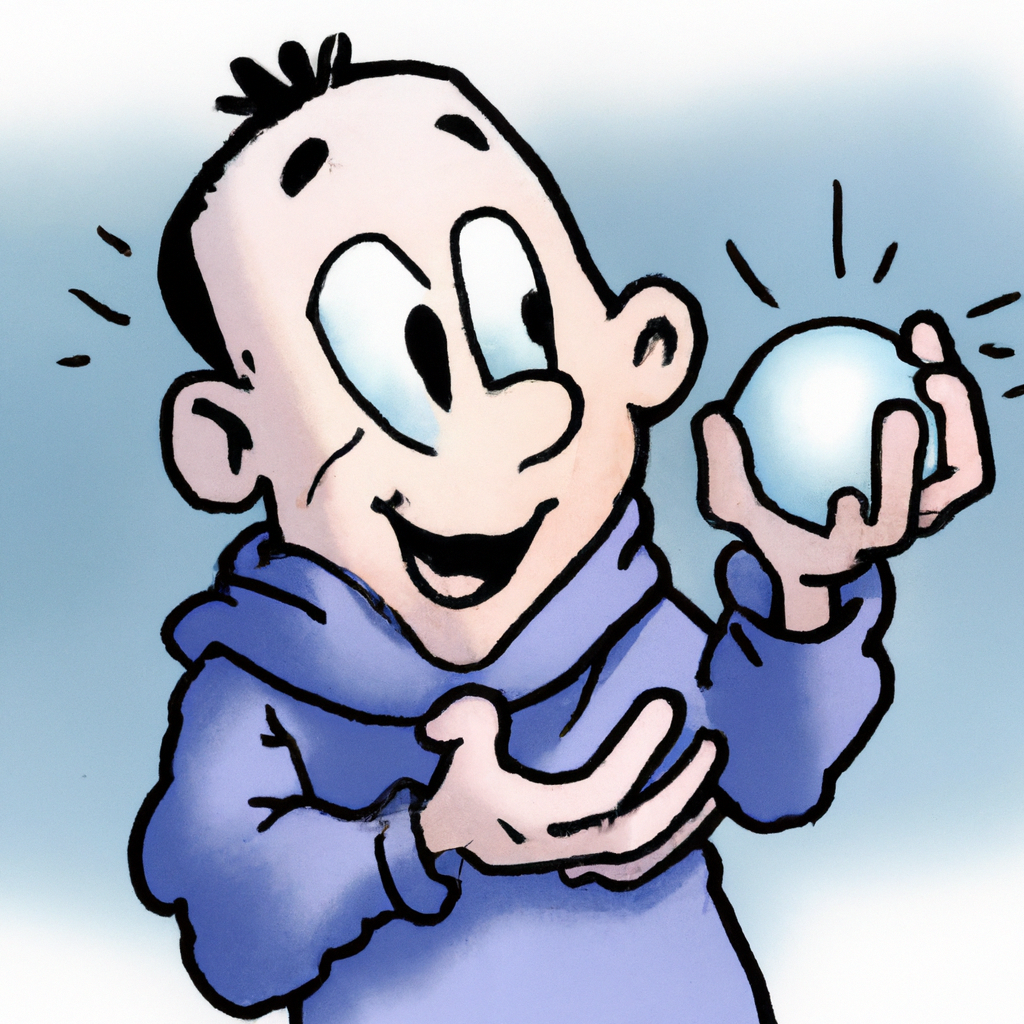 A person holding a crystal ball.