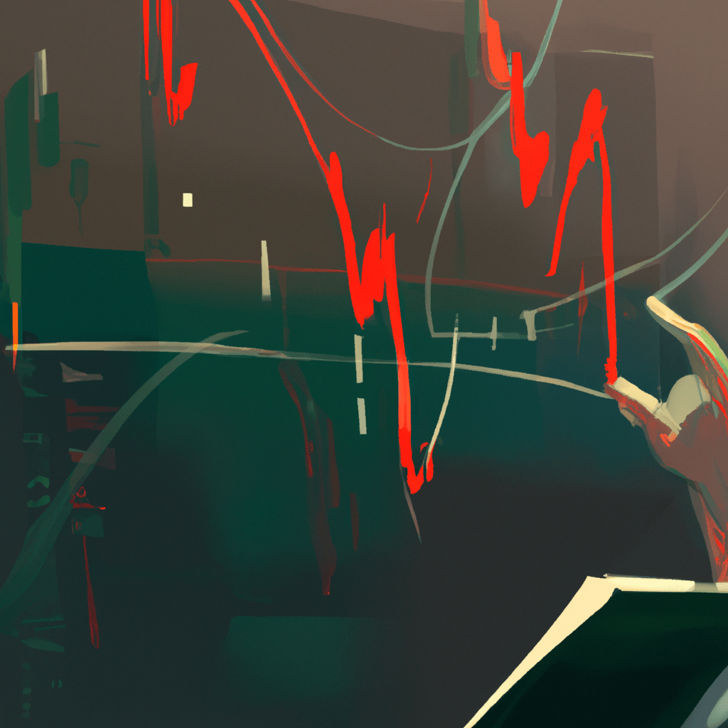 A person studying a graph of futures options trading strategies.