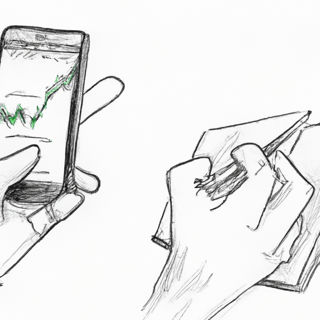 A person using a smartphone, receiving and analyzing FXSignals for forex trading.