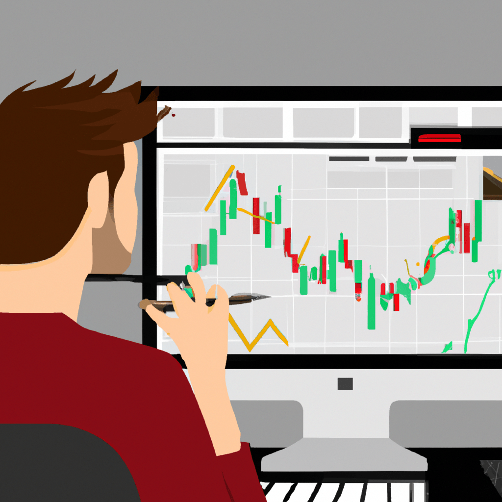 A trader analyzing forex signals using charts and indicators on a computer screen.