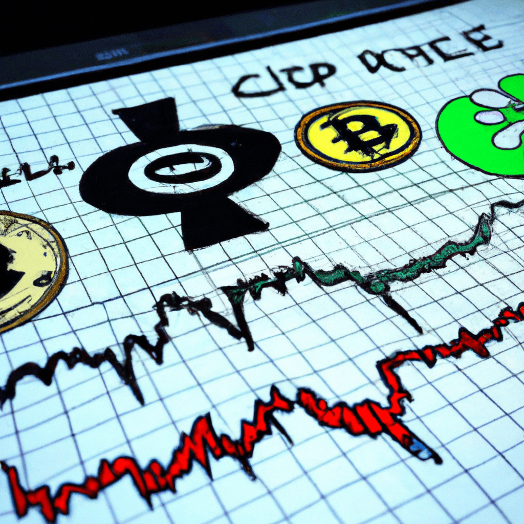 A vibrant image of a computer screen displaying the logos of Bitcoin, Ethereum, Ripple, Litecoin, and Bitcoin Cash, surrounded by a graph showing upward trending lines, representing the potential growth and investment opportunities in the cryptocurrency market.