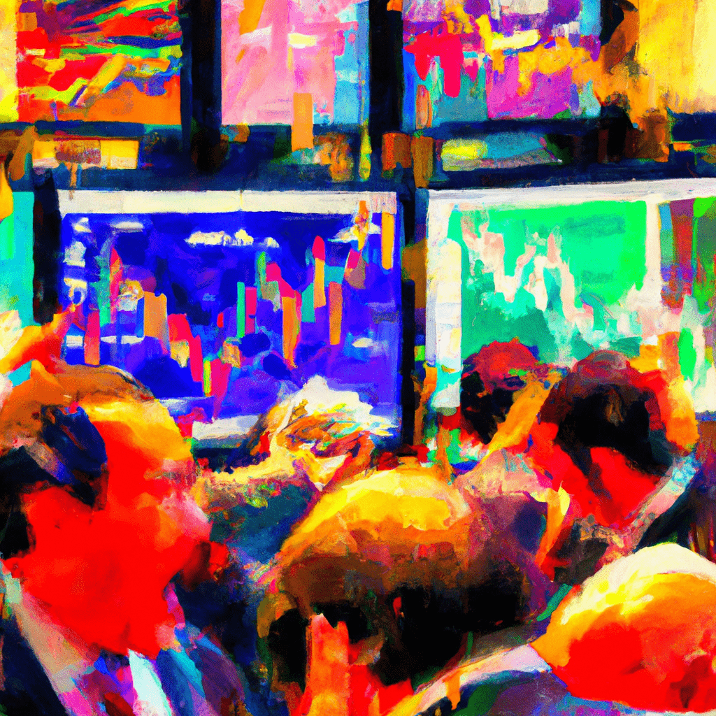 An image of a bustling stock exchange floor with traders shouting and gesturing, representing the dynamic and complex nature of the stock market.