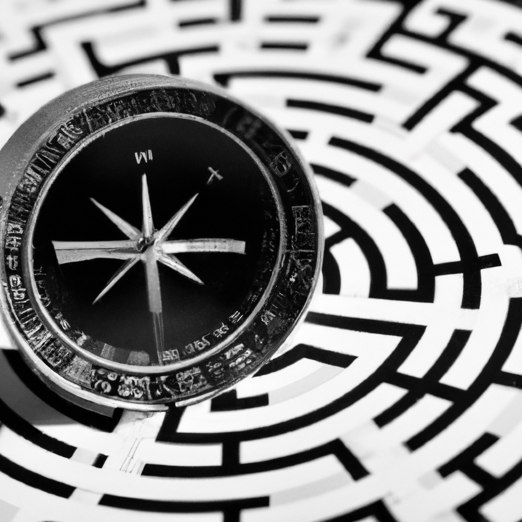 An image of a compass navigating through a maze of complex financial instruments.