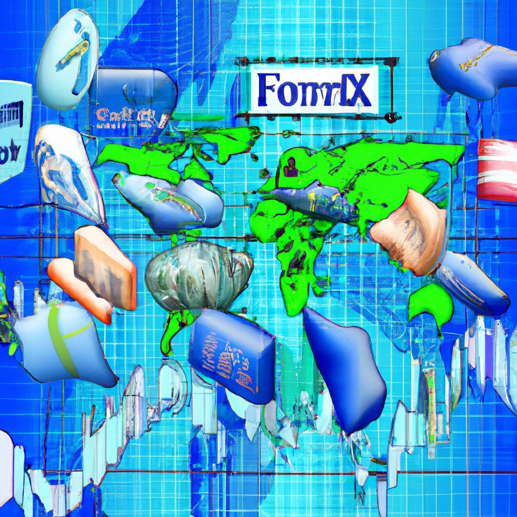 An image of a diverse global market with currency symbols and charts representing the dynamic and exciting world of forex trading.