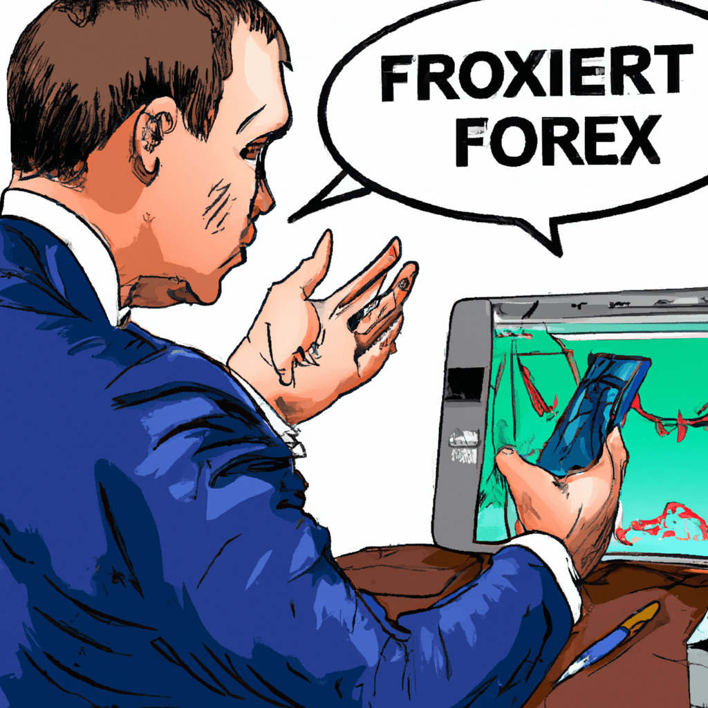 An image of a trader analyzing charts and indicators on a computer screen while receiving forex signals on their phone.