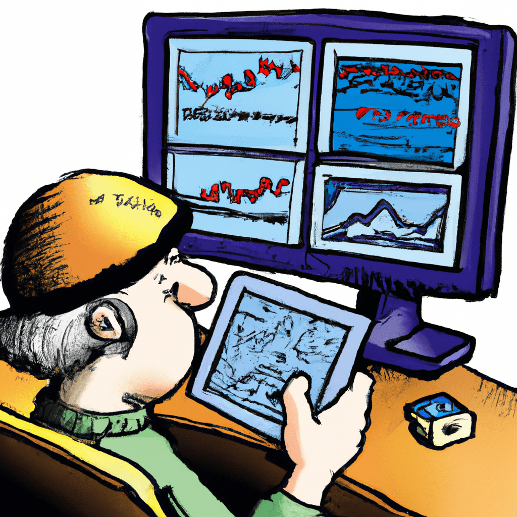 An image of a trader analyzing charts, graphs, and economic indicators on multiple screens to make informed decisions in gold, silver, and oil futures trading.