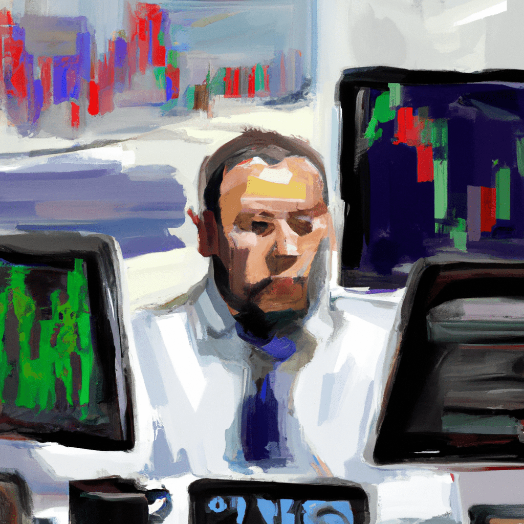An image of a trader at a desk, surrounded by multiple screens displaying real-time forex charts and signal indicators.