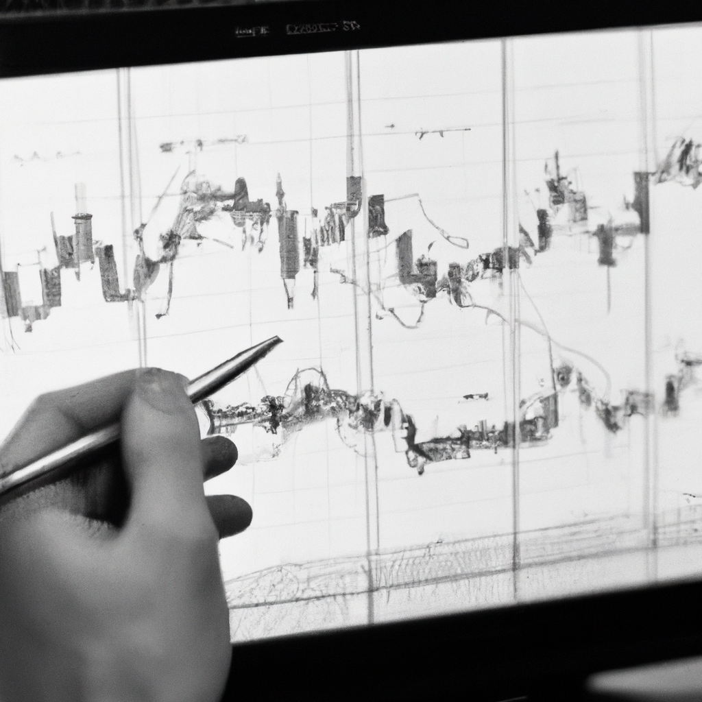 A person analyzing forex charts and data.