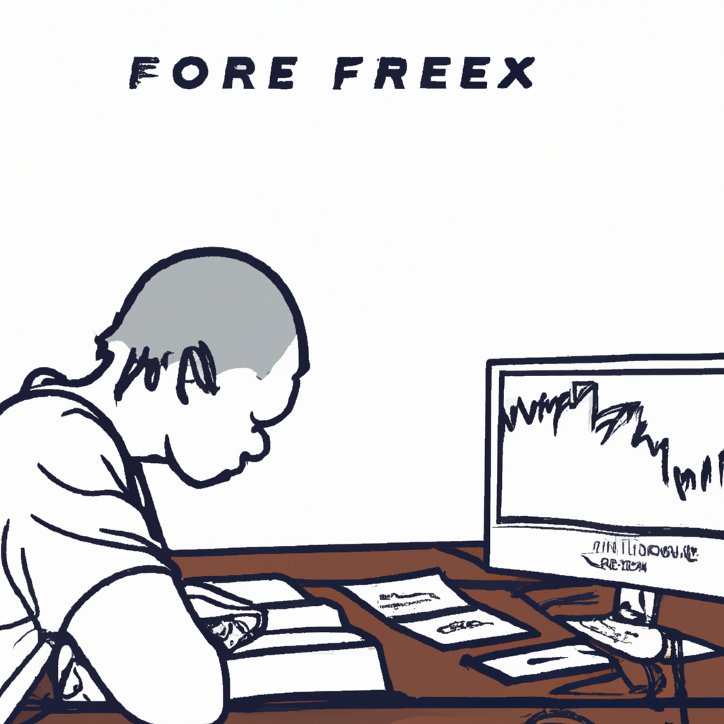 A person studying forex trading strategies.